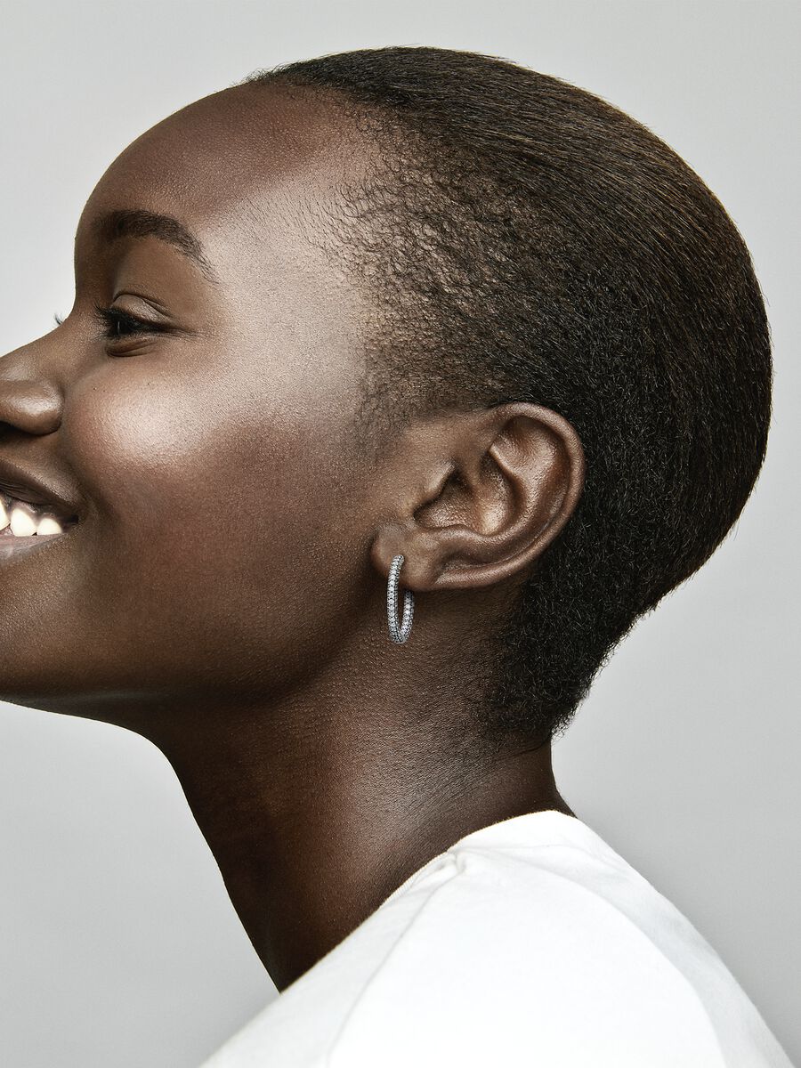 Argolas Pavé Pandora Timeless Prata