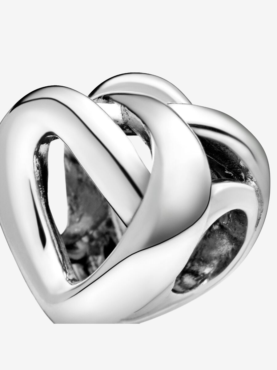 Conta Coração Nó Prata