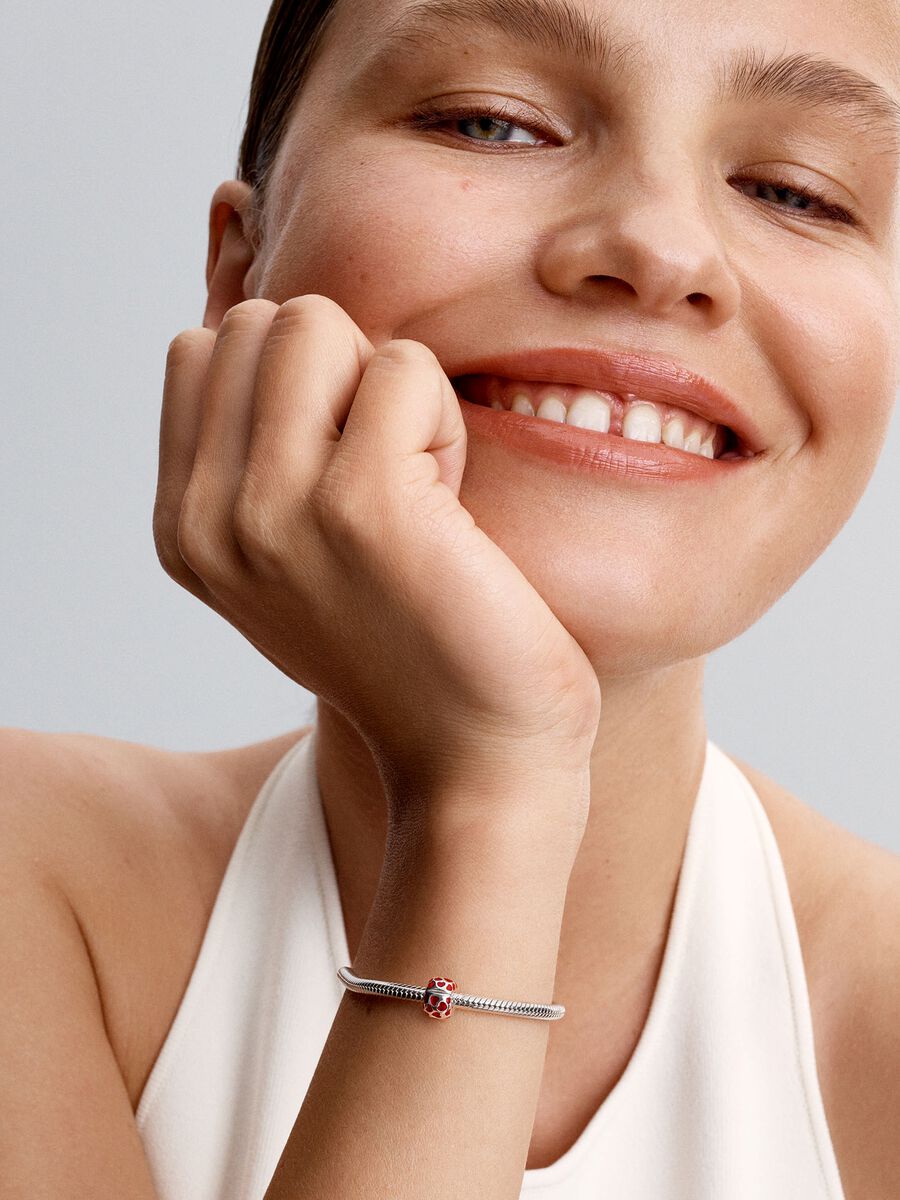 Clip Redondo Corações Prata