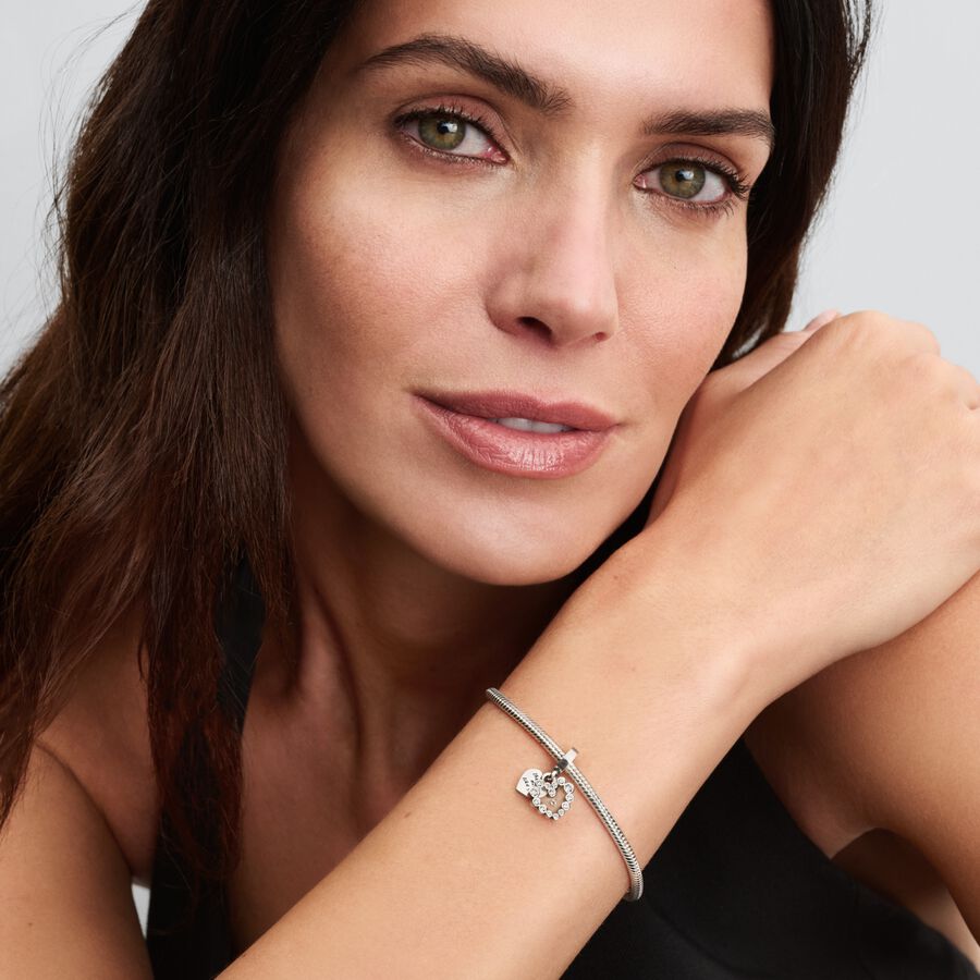 Conta Pendente Dupla Coração Brilhante