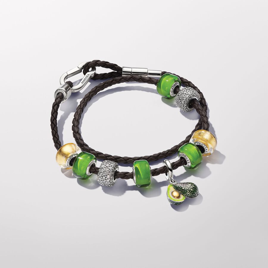 Pulseira dupla de couro Pandora Moments