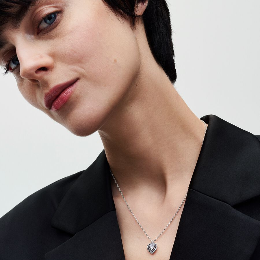 Colar Sparkling Heart Halo Pendant