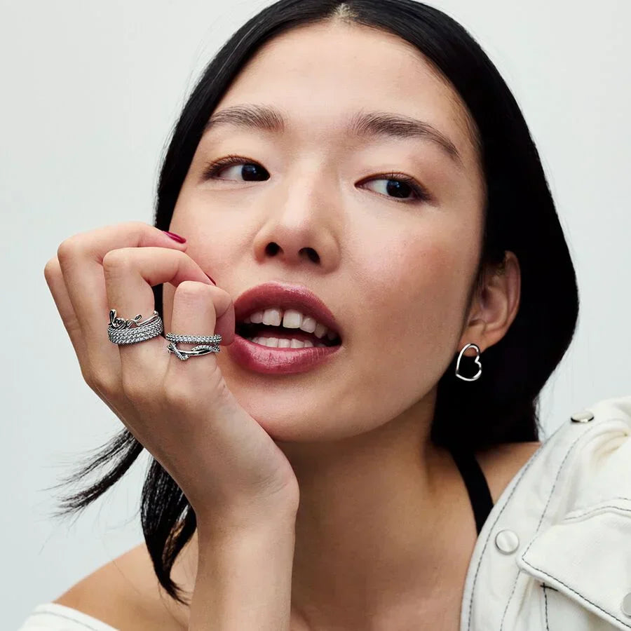 Pulseira Malha Snake e Coração Moments