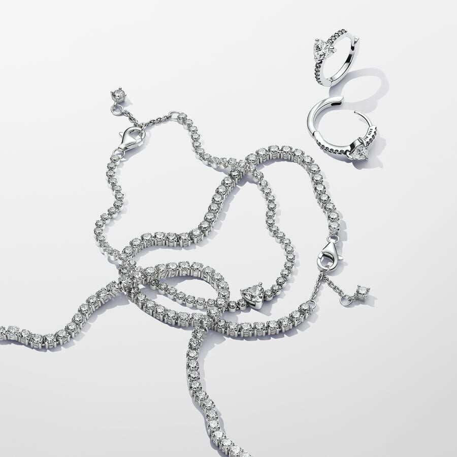 Argolas Sparkling Heart