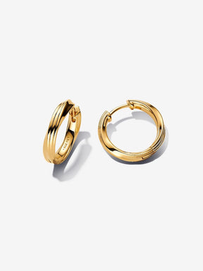 Argolas Torcidas Revestimento de ouro 14k