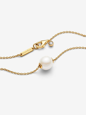 Colar Treated Freshwater Cultured Pearl Revestimento de ouro 14k