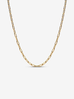 Colar de Elos Alongados Revestimento de ouro 14k