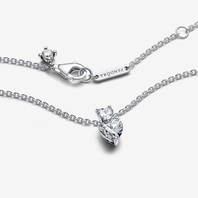 Colar Pandora Double Heart Pendant Sparkling
