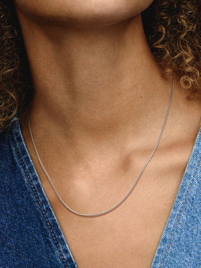 Colar Curb Chain Prata