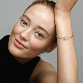 Pulseira Malha Snake Fecho Barril Pandora Moments