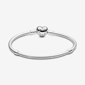 Pulseira Malha Snake e Coração Brilhante Moments