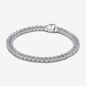 Pulseira de Corrente Cubana Pavé Pandora Timeless