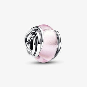 Conta Murano Cor-de-rosa com Círculo