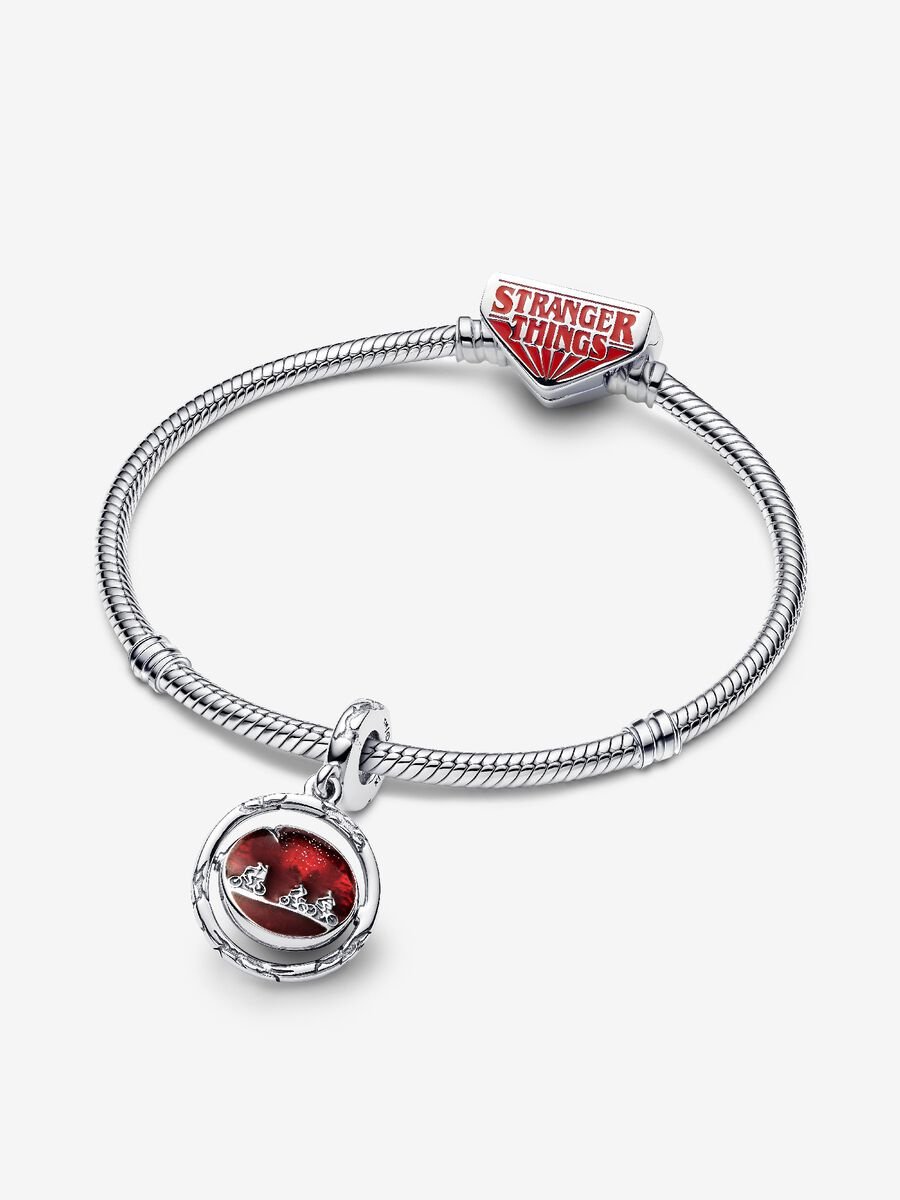 Conta Pendente Brilha no Escuro Mundo Invertido Stranger Things Prata