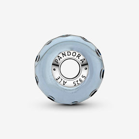 Conta Murano Iridescente Ondulado Azul