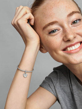 Conta Pendente Gatos & Coração Prata