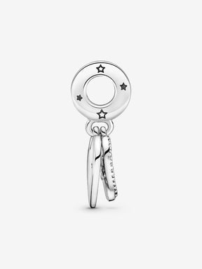 Conta Pendente Gatos & Coração Prata