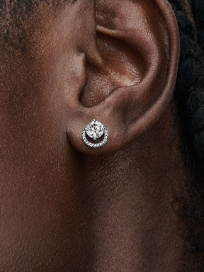 Brincos Sparkling Round Prata