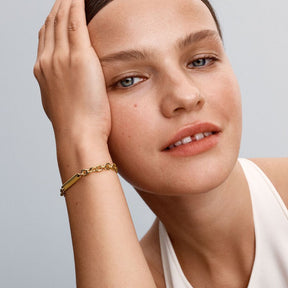 Pulseira de Elos com Barra Gravável