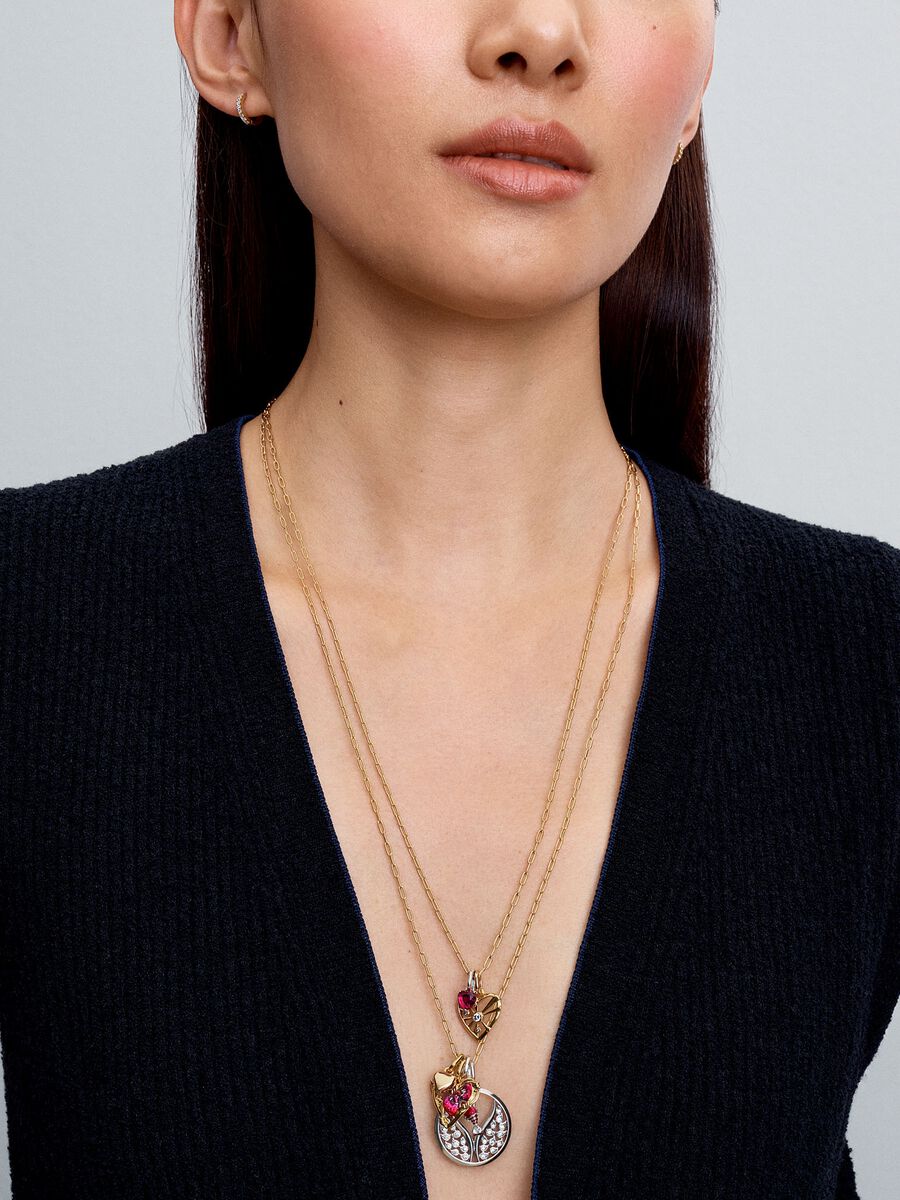 Colar de Elos Alongados Revestimento de ouro 14k