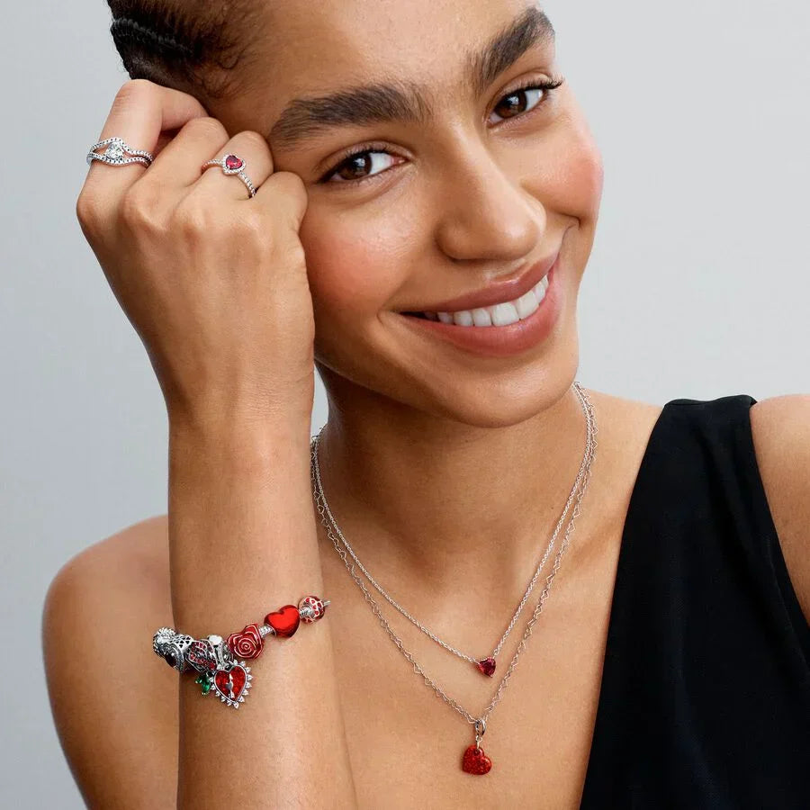 Conta Coração Rosa