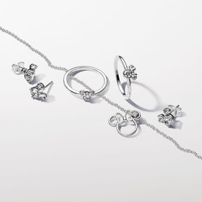 Brincos Stud Disney Mickey Mouse e Minnie Mouse