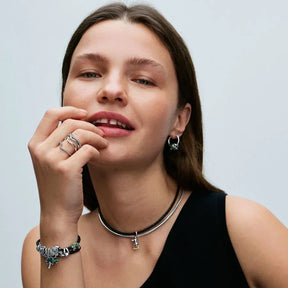 Pulseira dupla de couro Pandora Moments