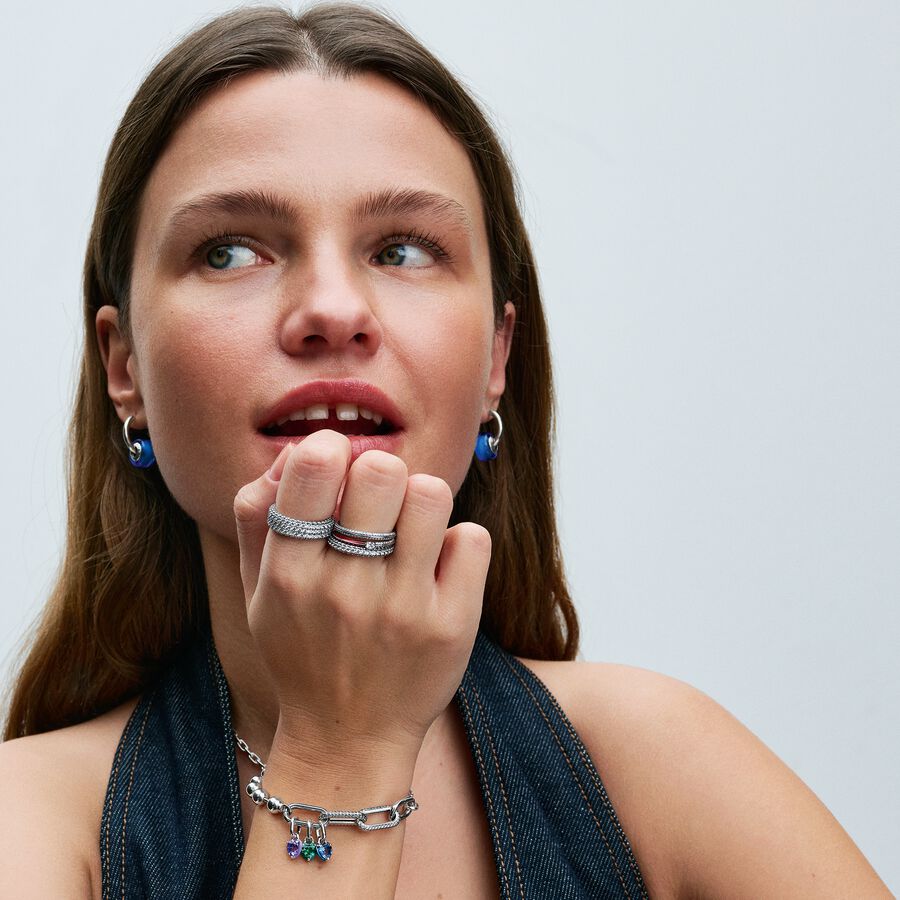 Pulseira Corrente de Elos e Esferas Metálicas Pandora ME