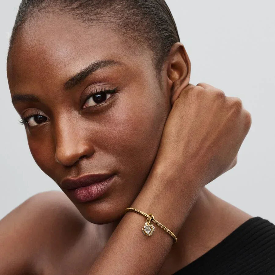 Conta Pendente Dupla Coração Brilhante