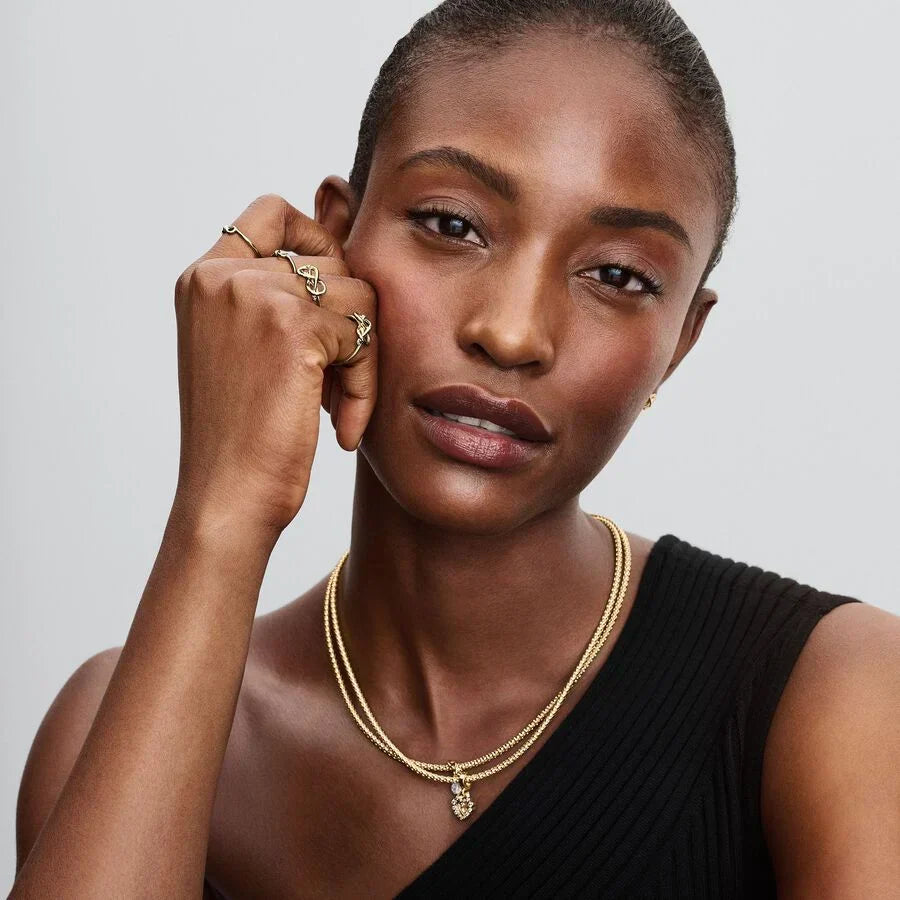 Conta Pendente Dupla Coração Brilhante