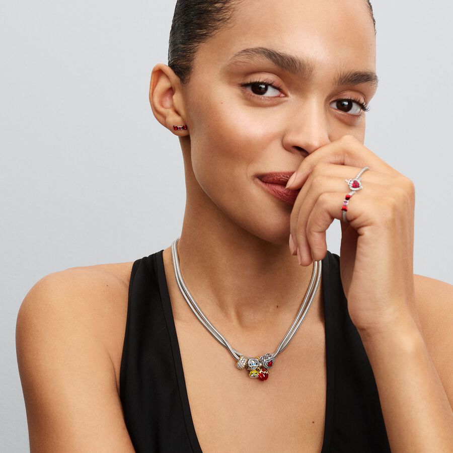 Brincos Espigão Laço Branca de Neve Disney