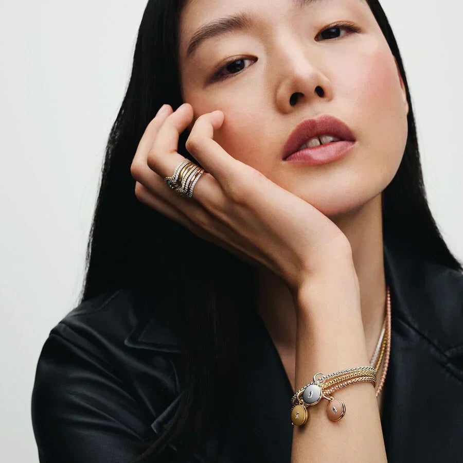 Pulseira Deslizante Corrente Cravejada